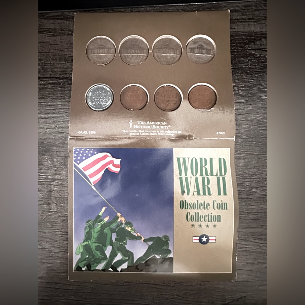 WWII Obsolete Penny & Nickel War Time Coins